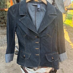 Bisou Bisou Dark Denim Blazer
